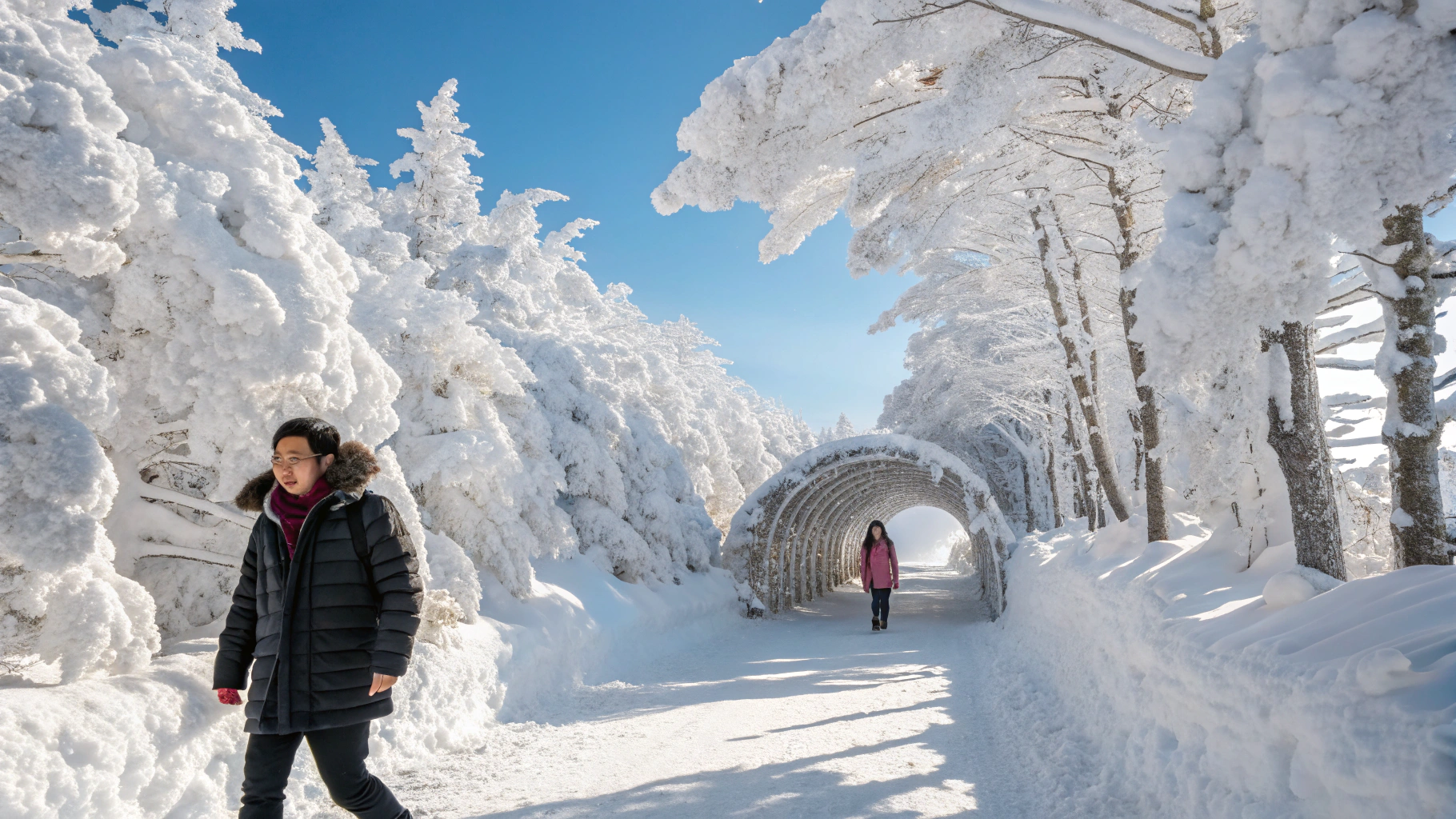 덕유산 국립공원 - 부드럽고 평화로운 트레킹
덕유산은 완만한 구간이 많아 초보자에게도 부담 없는 트레킹 코스입니다.
겨울철에는 온통 하얀 눈으로 덮인 설천봉~향적봉 구간이 그림 같은 풍경을 자랑합니다.