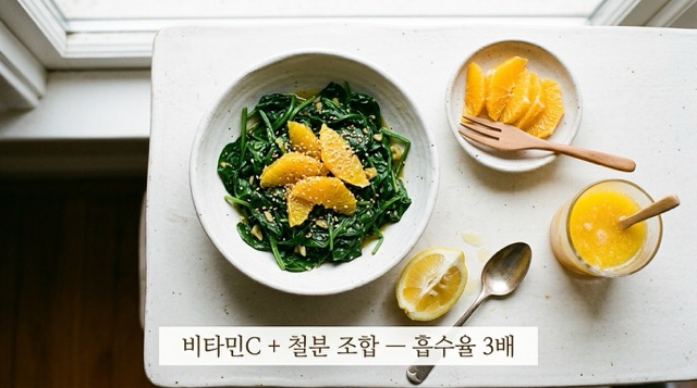 철분 흡수율 높이는 비타민C 조합"