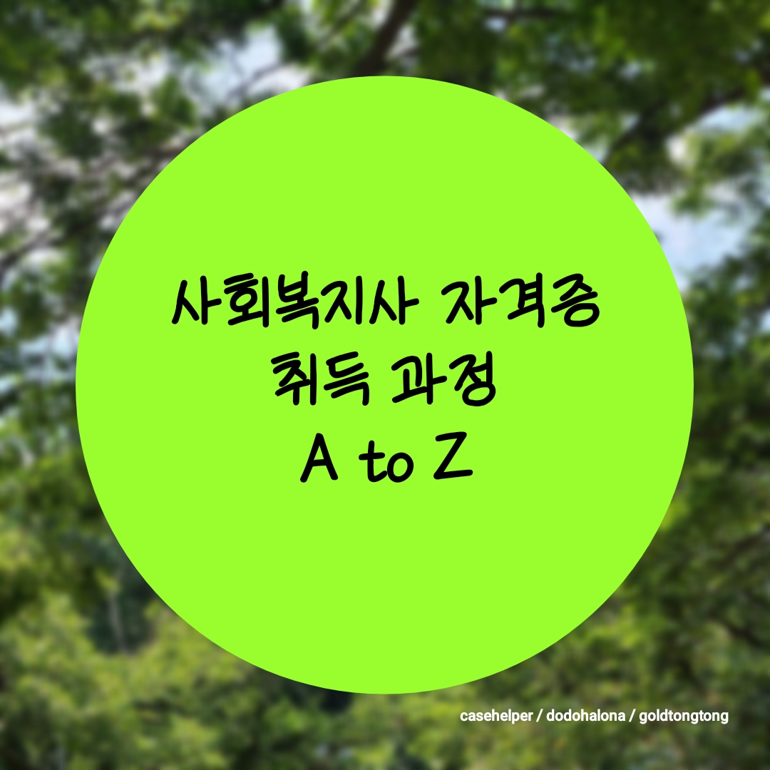 [2025 완벽정리] 사회복지사 자격증 취득 과정 A to Z