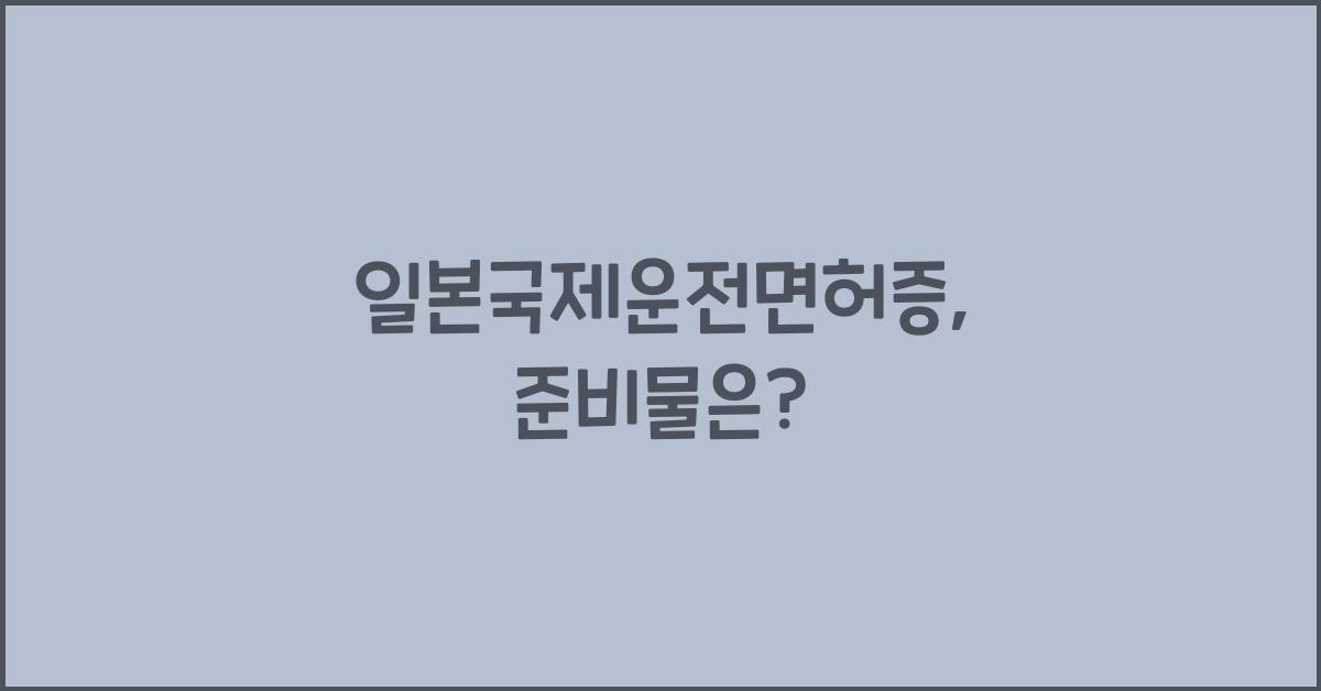 일본국제운전면허증