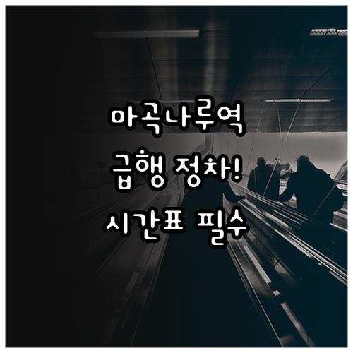 마곡나루역 열차 시간표와 9호선 급행..