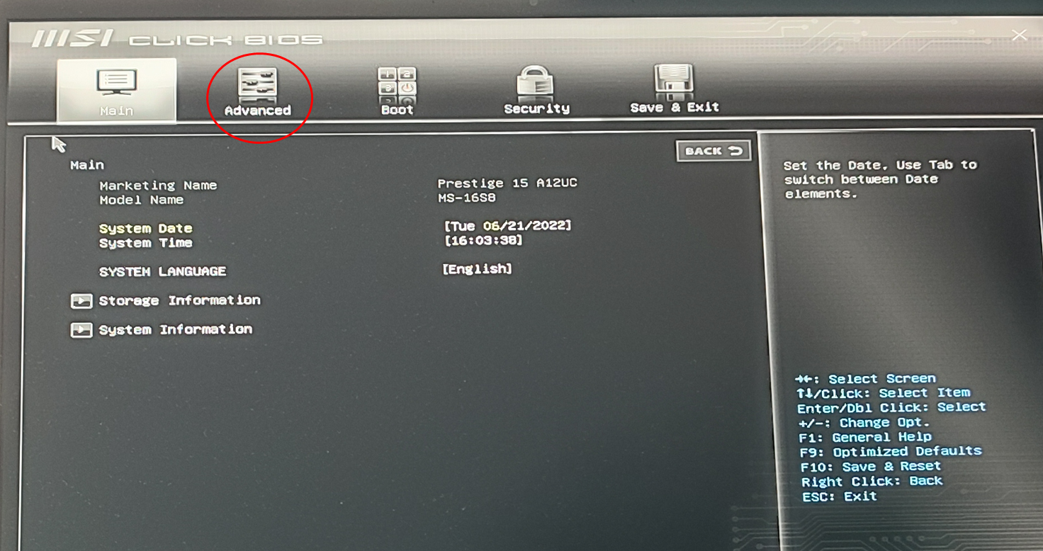 MSI 노트북 바이오스 업데이트 방법(MSI Prestige-15-A12UX 바이오스 업데이트)