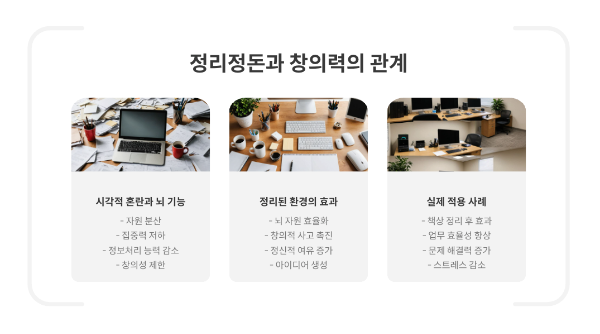 정리정돈과 창의력의 예상치 못한 관계