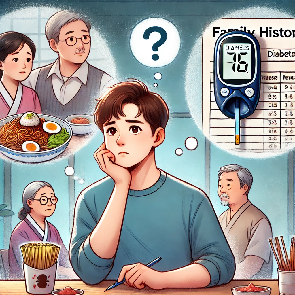 당뇨를 걱정하는 남자 사진