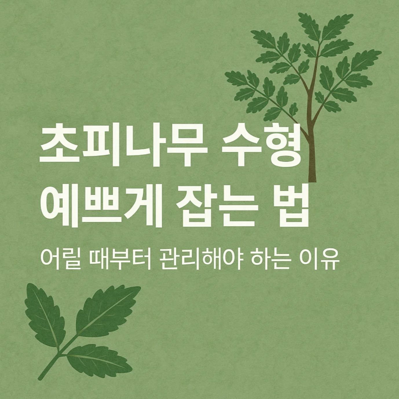 초피나무 수형 예쁘게 잡는 법, 어릴 때부터 관리해야 하는 이유