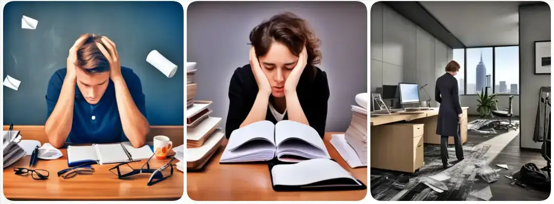 번아웃 상황을 표현한 그림 입니다.