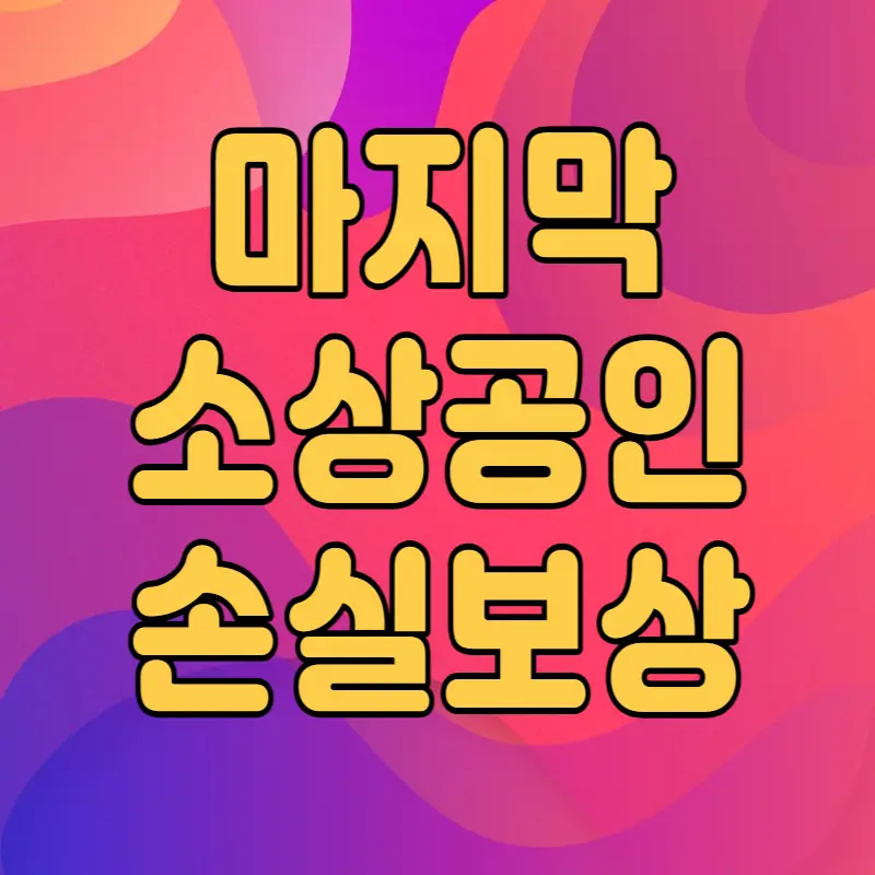 소상공인 손실보상