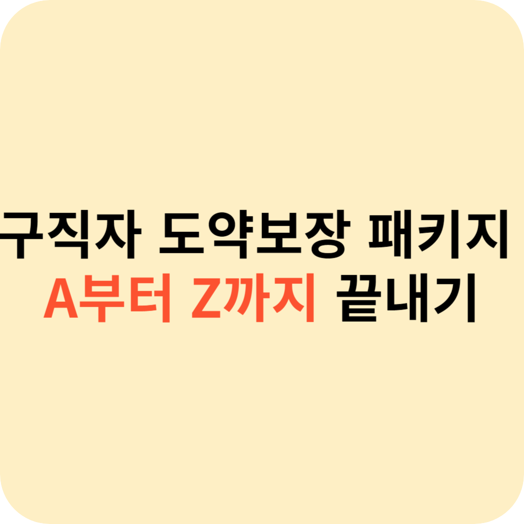 구직자 도약보장 패키지