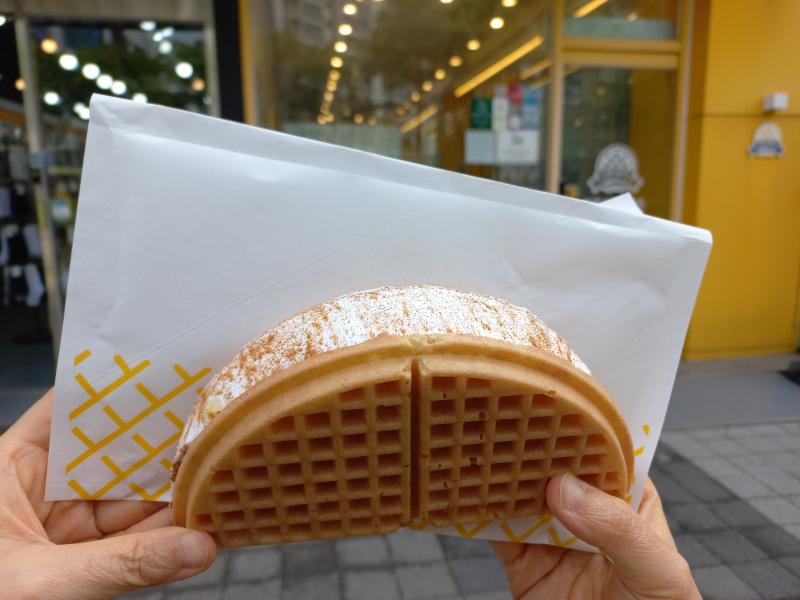 와플대학 애플시나몬 와플