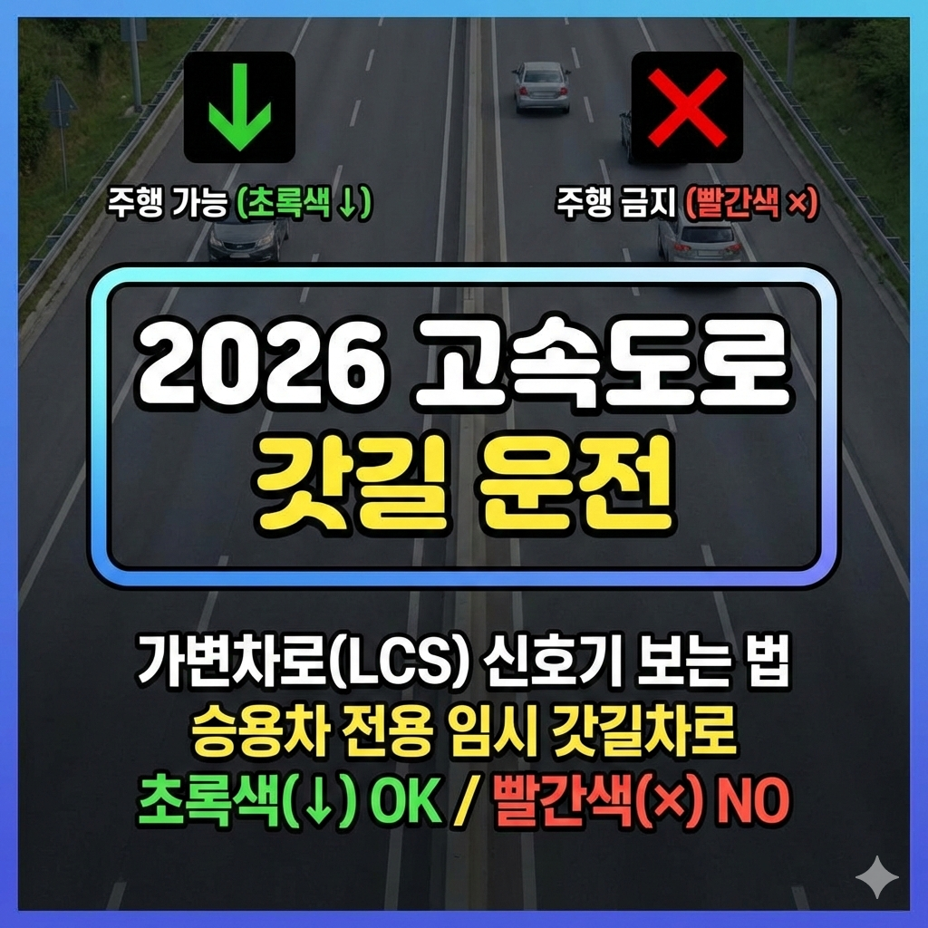 2026년 고속도로 갓길 운전 언제 가능할까? 신호등 보는 법 완벽 가이드