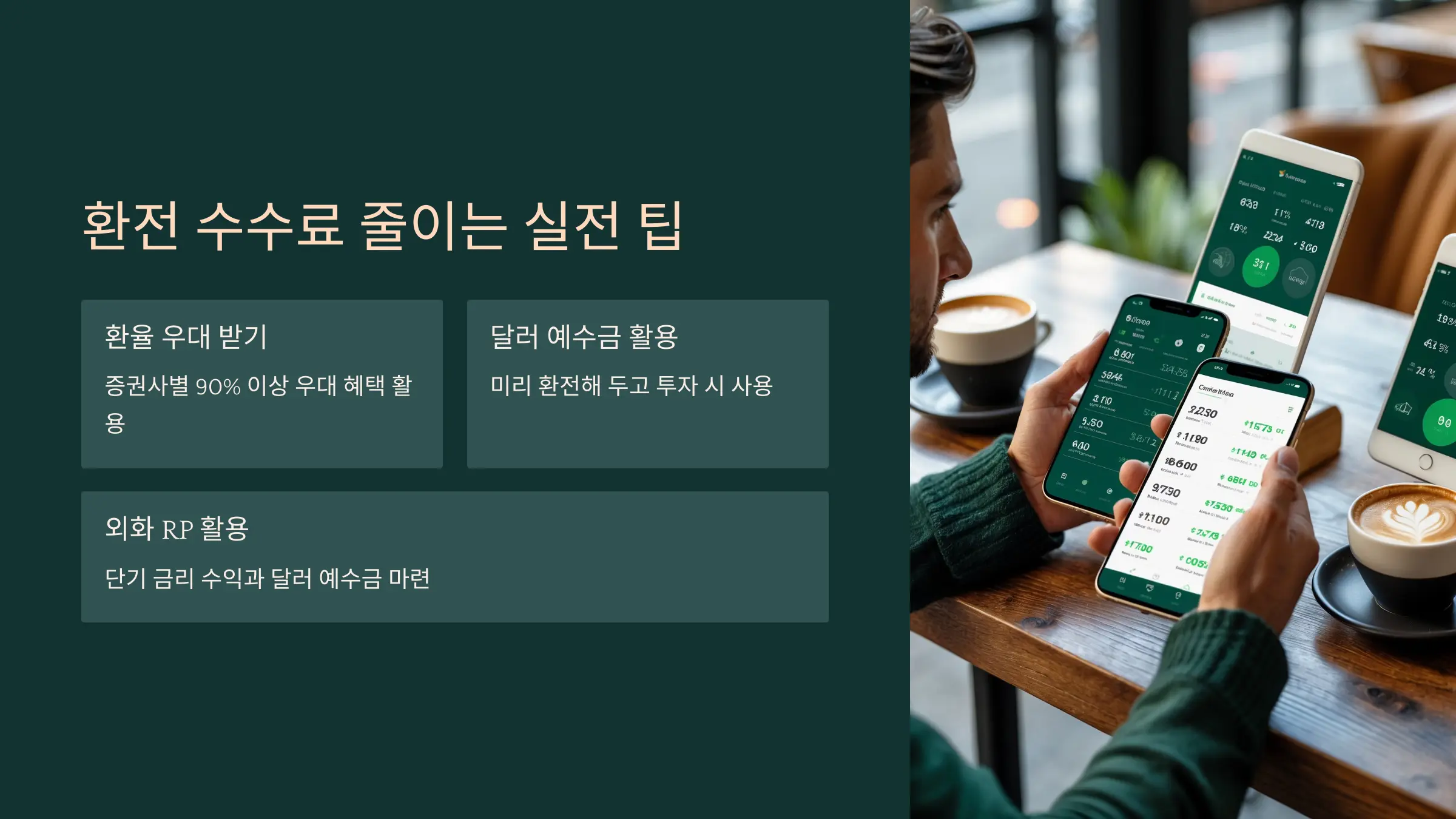 환전 수수료 비교 표 or 환율 우대 예시 이미지
