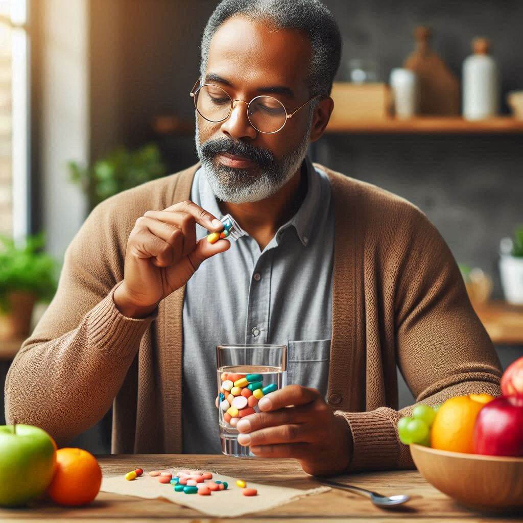 영양제먹는 남자