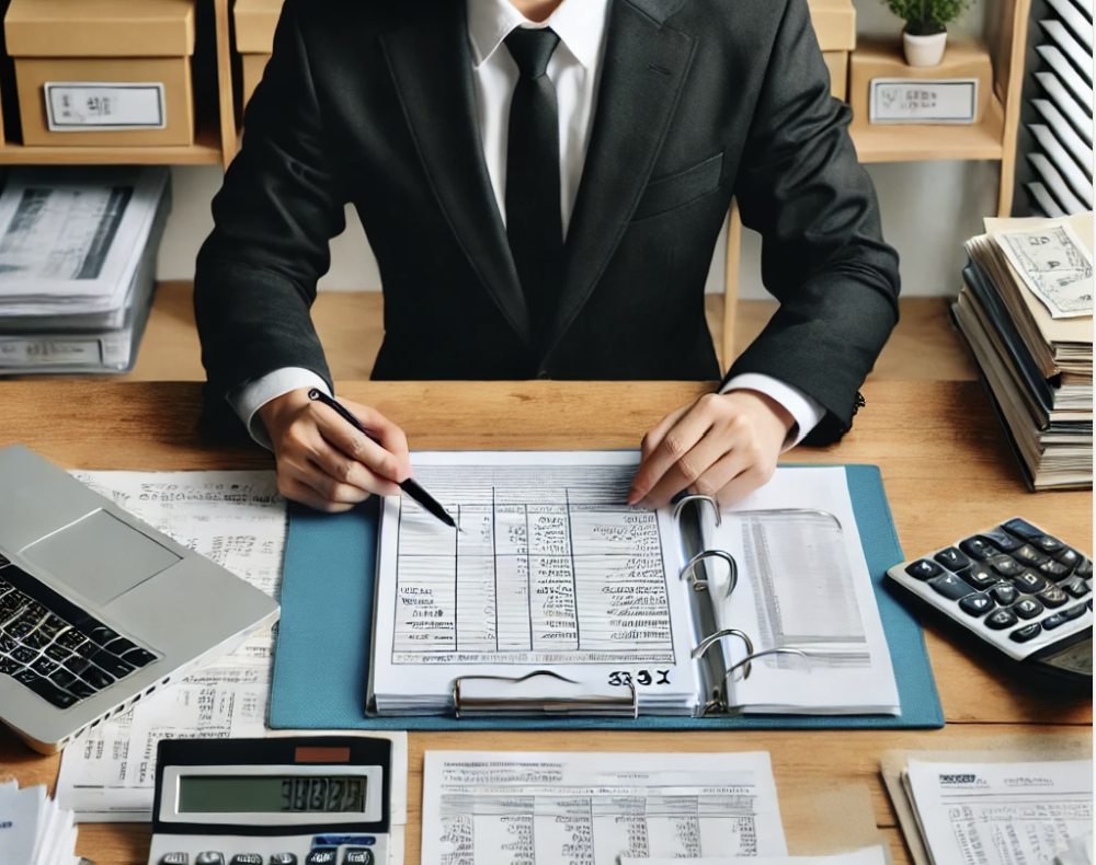 세금 신고 및 재무 투명성을 강조하는 오피스 환경