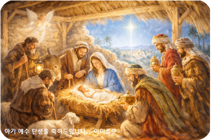 아기 예수 탄생을 축하합니다. 이 나라에 경제 회복을 빕니다.