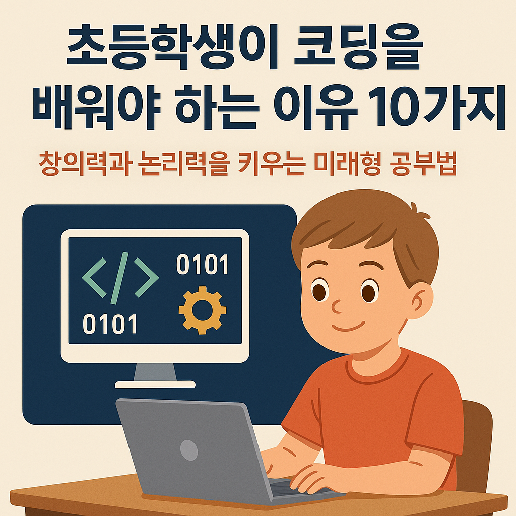 &ldquo;초등학생이 코딩을 꼭 배워야 하는 이유 10가지｜미래를 바꾸는 진짜 공부법&rdquo;