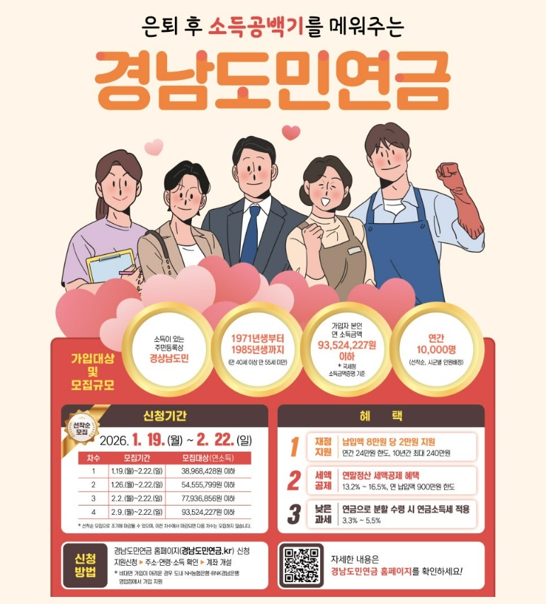 경남도민연금 가입방법