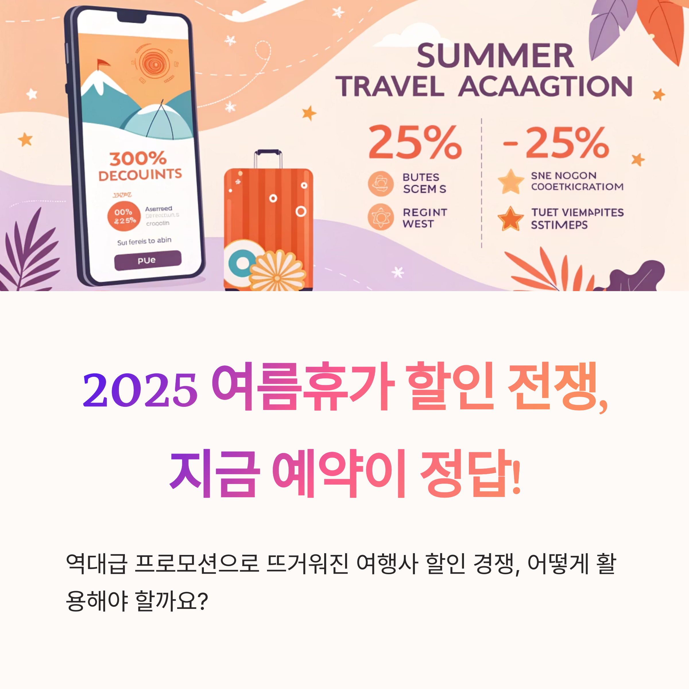 여행사 프로모션 총정리