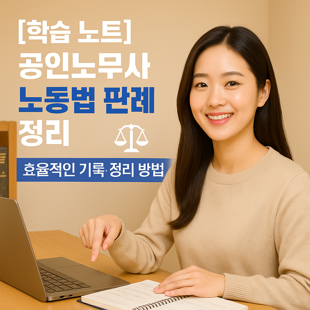 [학습 노트] 공인노무사 노동법 판례 정리 ｜ 효율적인 기록&middot;정리 방법 총정리
