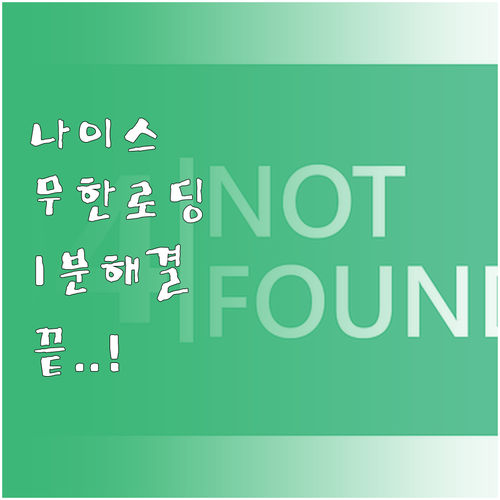 나이스 보안 프로그램 설치 오류와 무..
