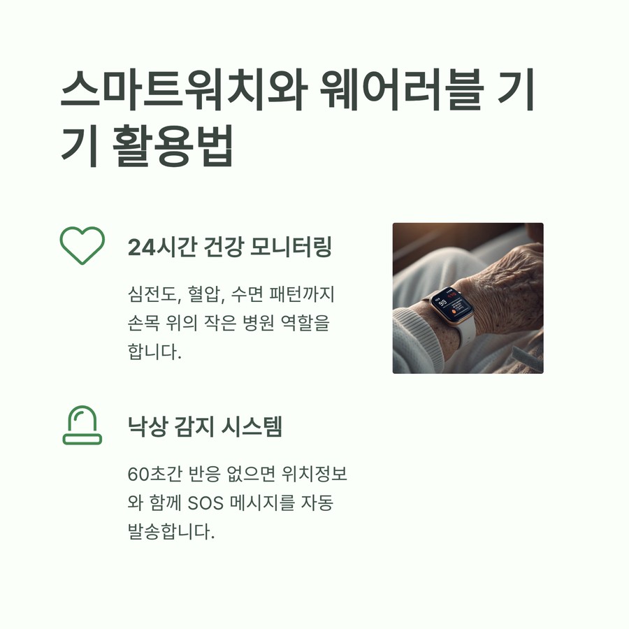 스마트워치를 활용한 시니어 건강 모니터링과 낙상 감지 시스템 안내