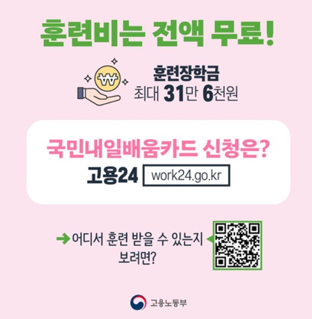 내일배움카드 신청방법 자격 최대지원금액은?