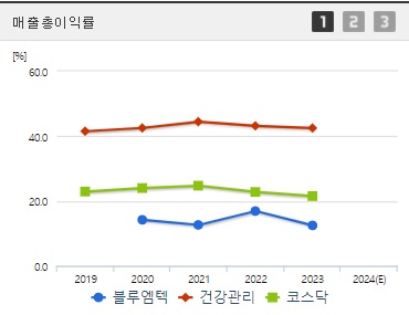 블루엠텍 주가 전망 매출총이익률 (1008)