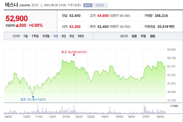 테스나 주가 전망