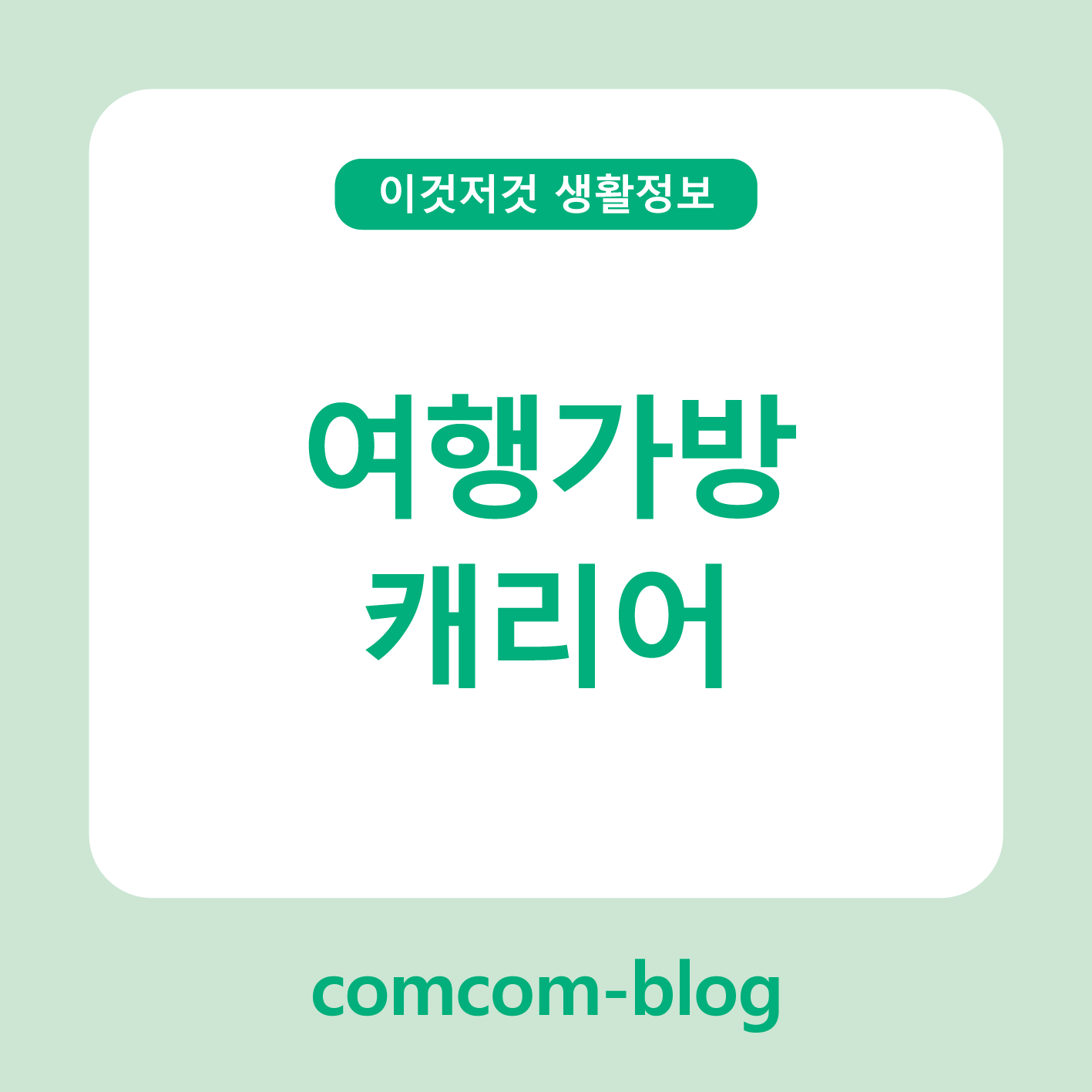 나만의 여행을 담는 첫걸음, 완벽한 캐리어 찾기