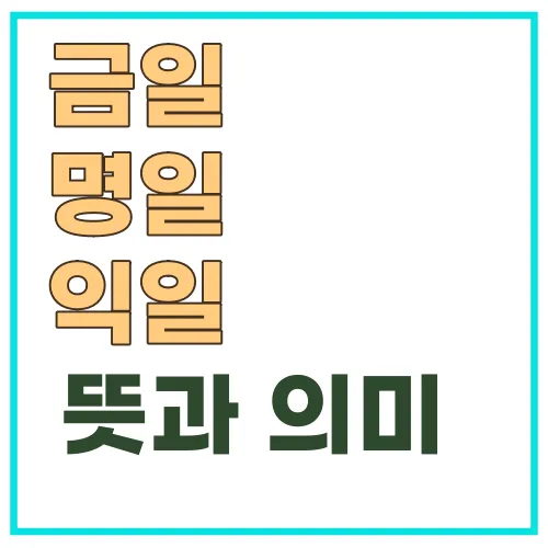 금일명일익일썸네일