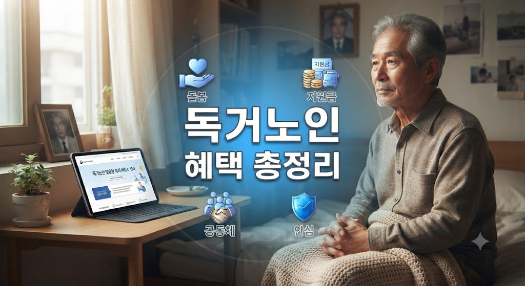 노인이 혼자 살고 있는 모습, 노인맞춤서비스가 필요한 실정