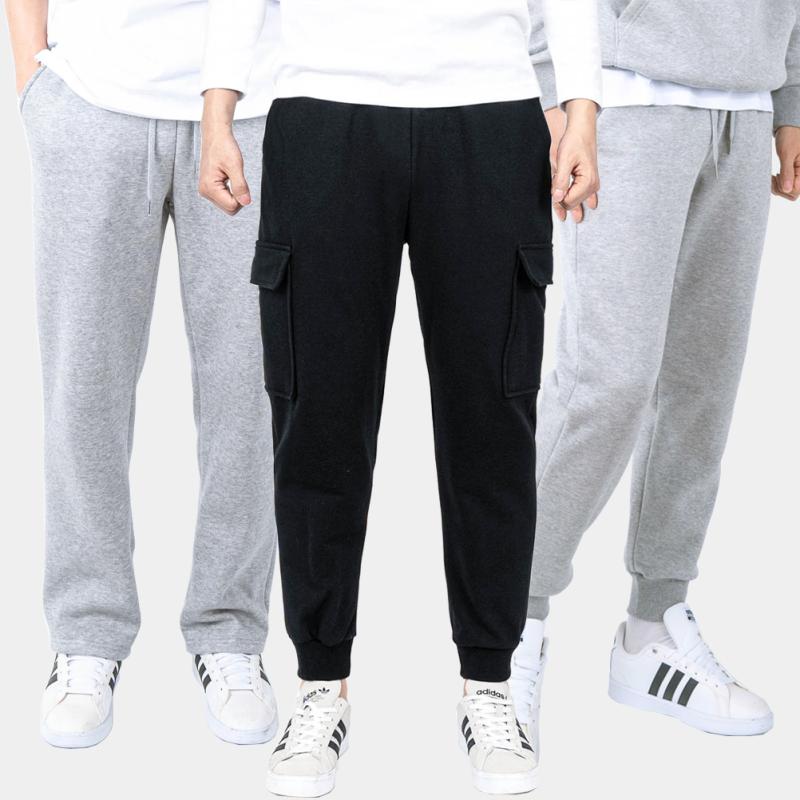 남성 트레이닝 바지 운동복 조거 일자 카고 특양면 기모 츄리닝 세트 빅사이즈 트레이닝복