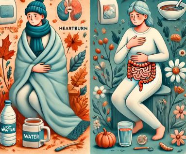 계절별 위염 장염 관련 그림