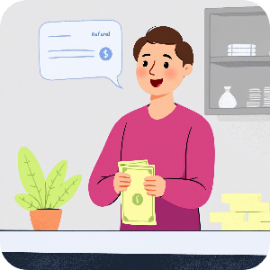 국세환급금 받고 좋아하는 이미지