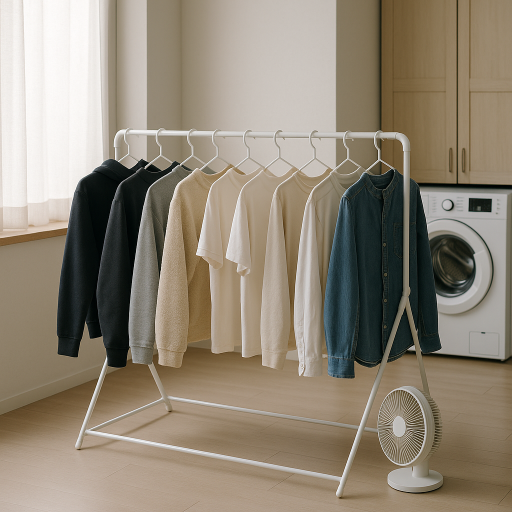 반지하, 북향방 빨래 건조하는 방법 중 선풍기+제습기 방법