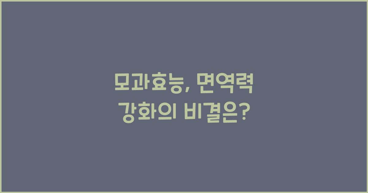 모과효능