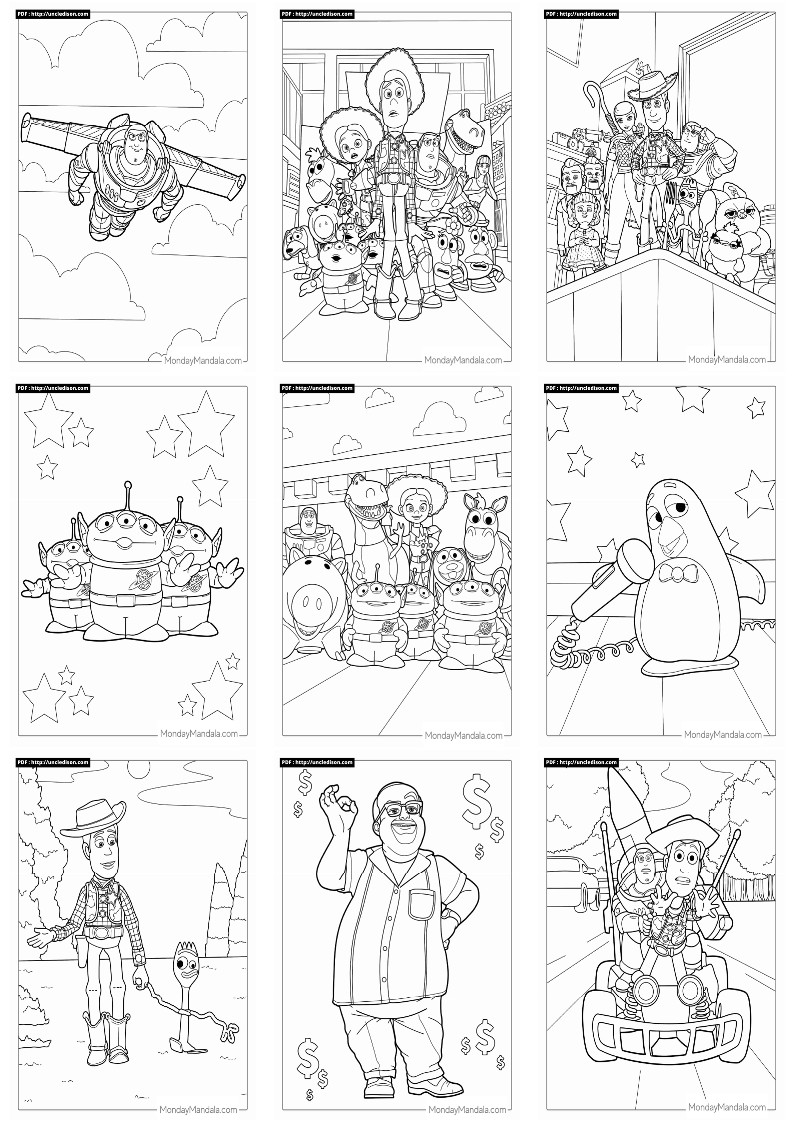 토이스토리 색칠공부 디즈니 도안