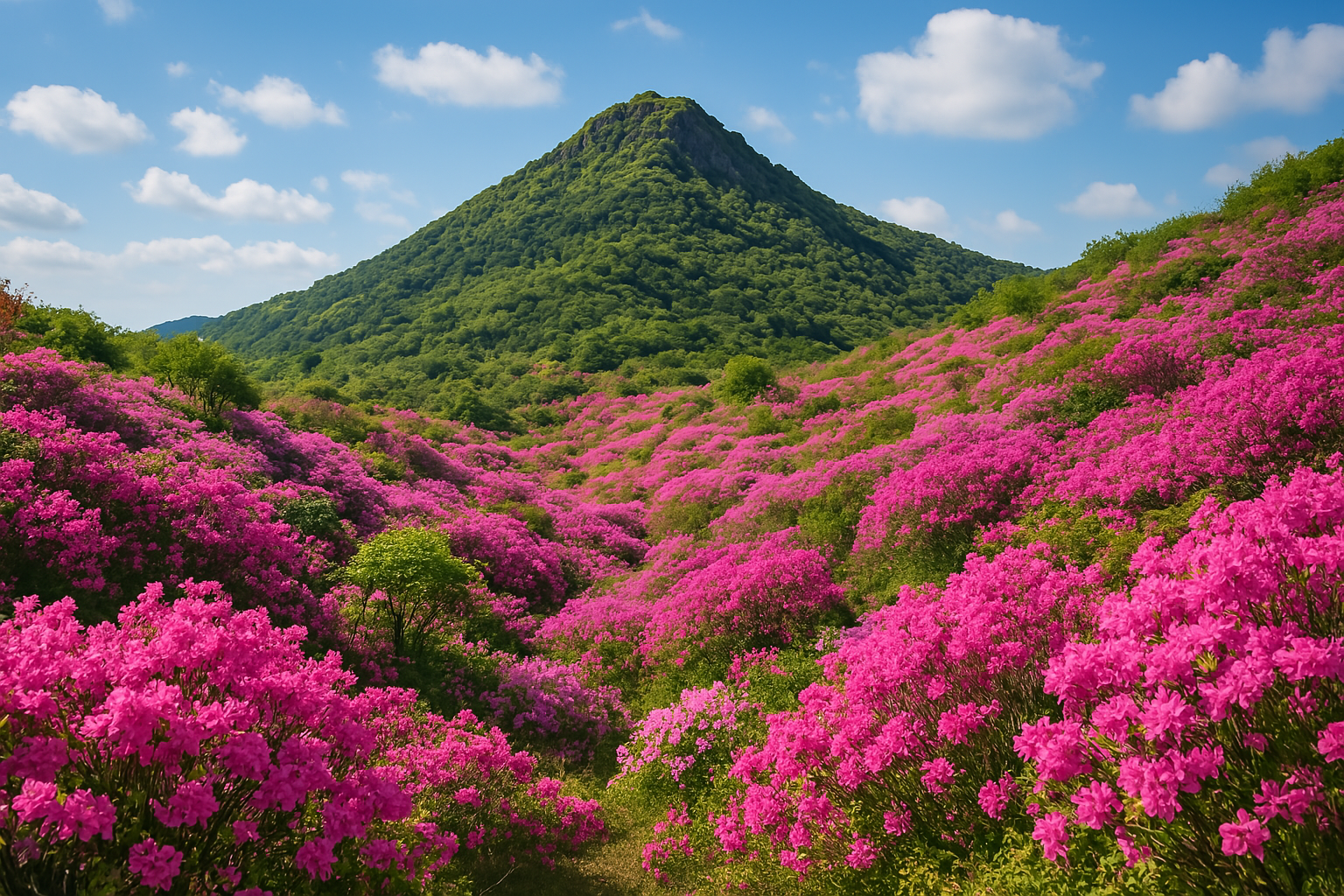 완주 화산 꽃동산 사진
