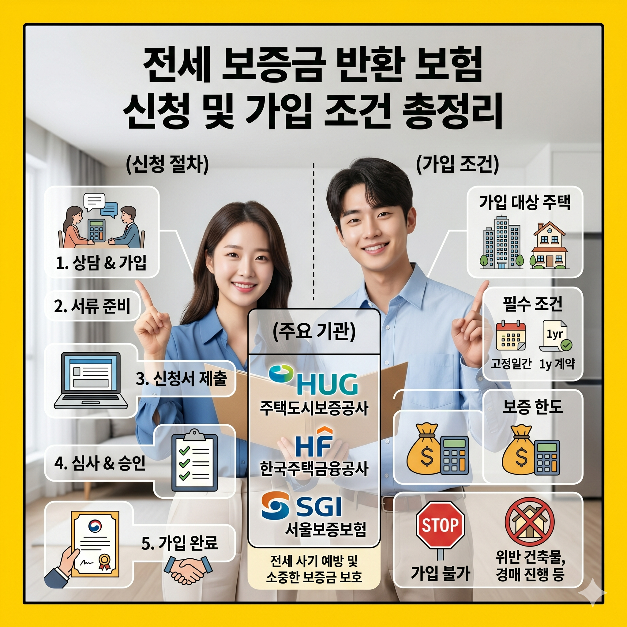 전세 보증금 반환 보험 신청 및 가입 조건 총정리