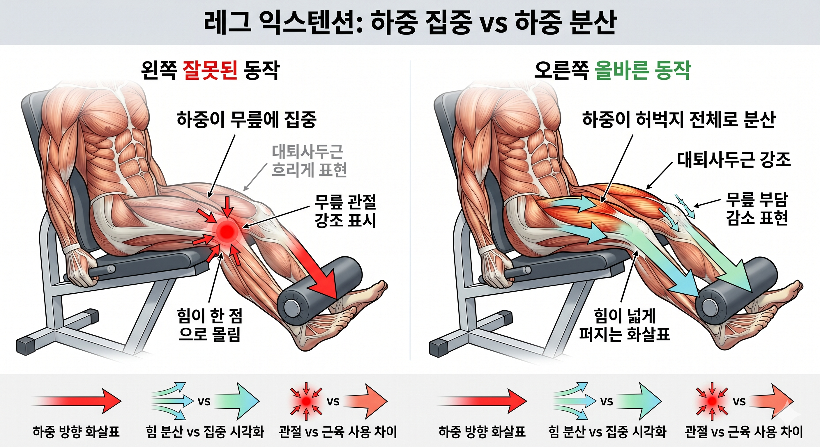 하중 집중 vs 하중 분산