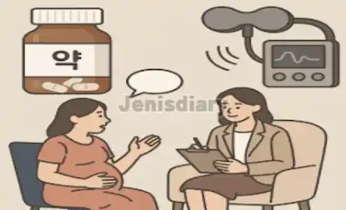산후 우울증 상담 일러스트