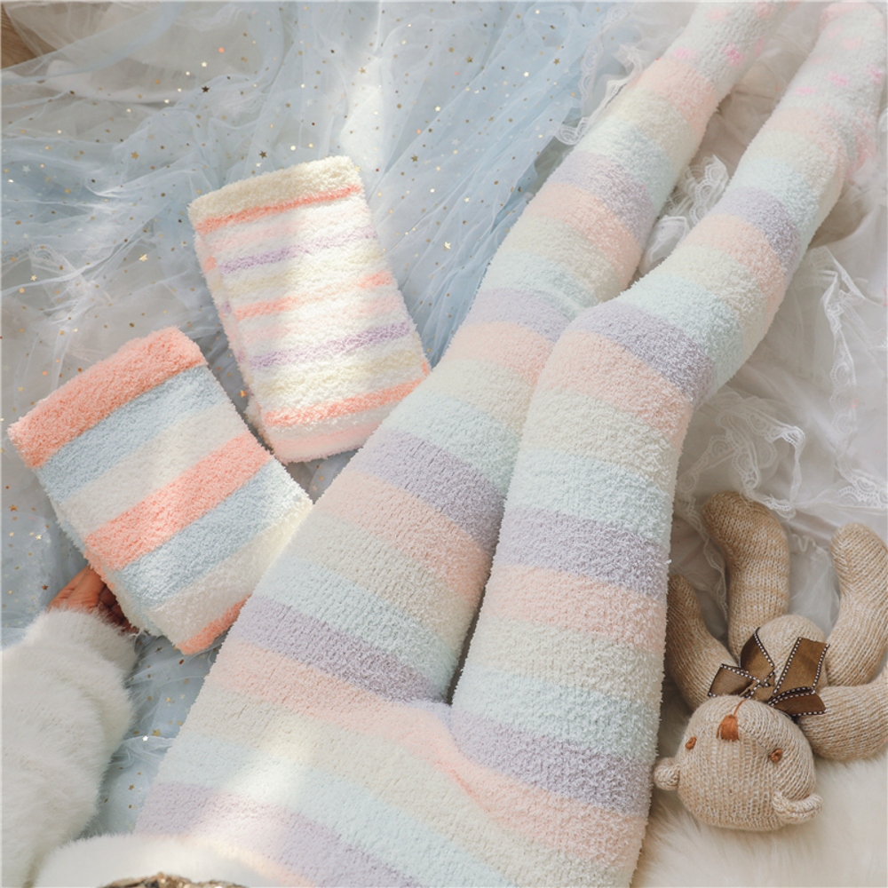 겨울 수면타이즈 부드러운 하이 웨이스트 수면 레깅스 타이즈 수면바지 홈웨어