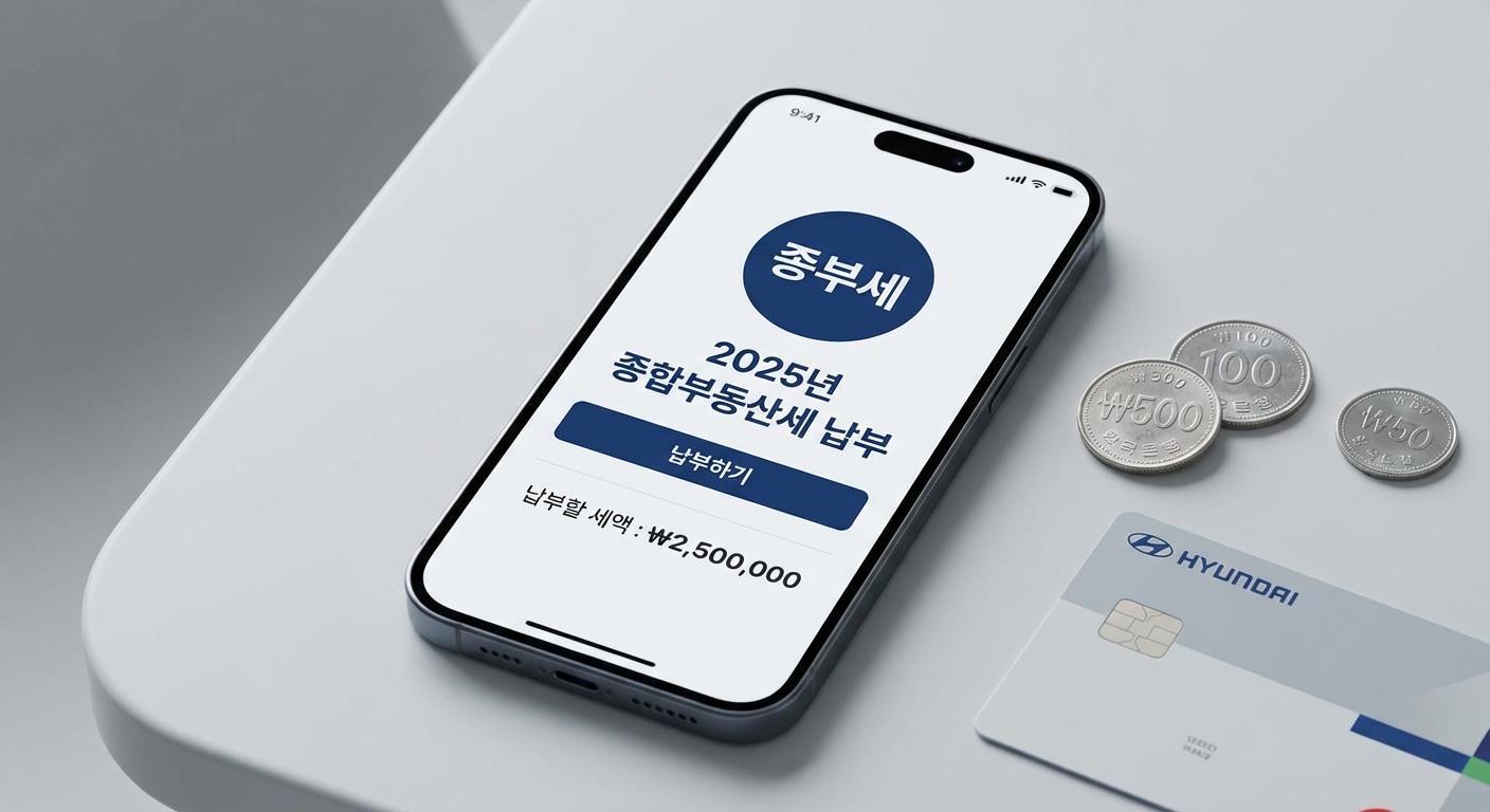 2025년 종합부동산세 납부 스마트폰 이용 이미지