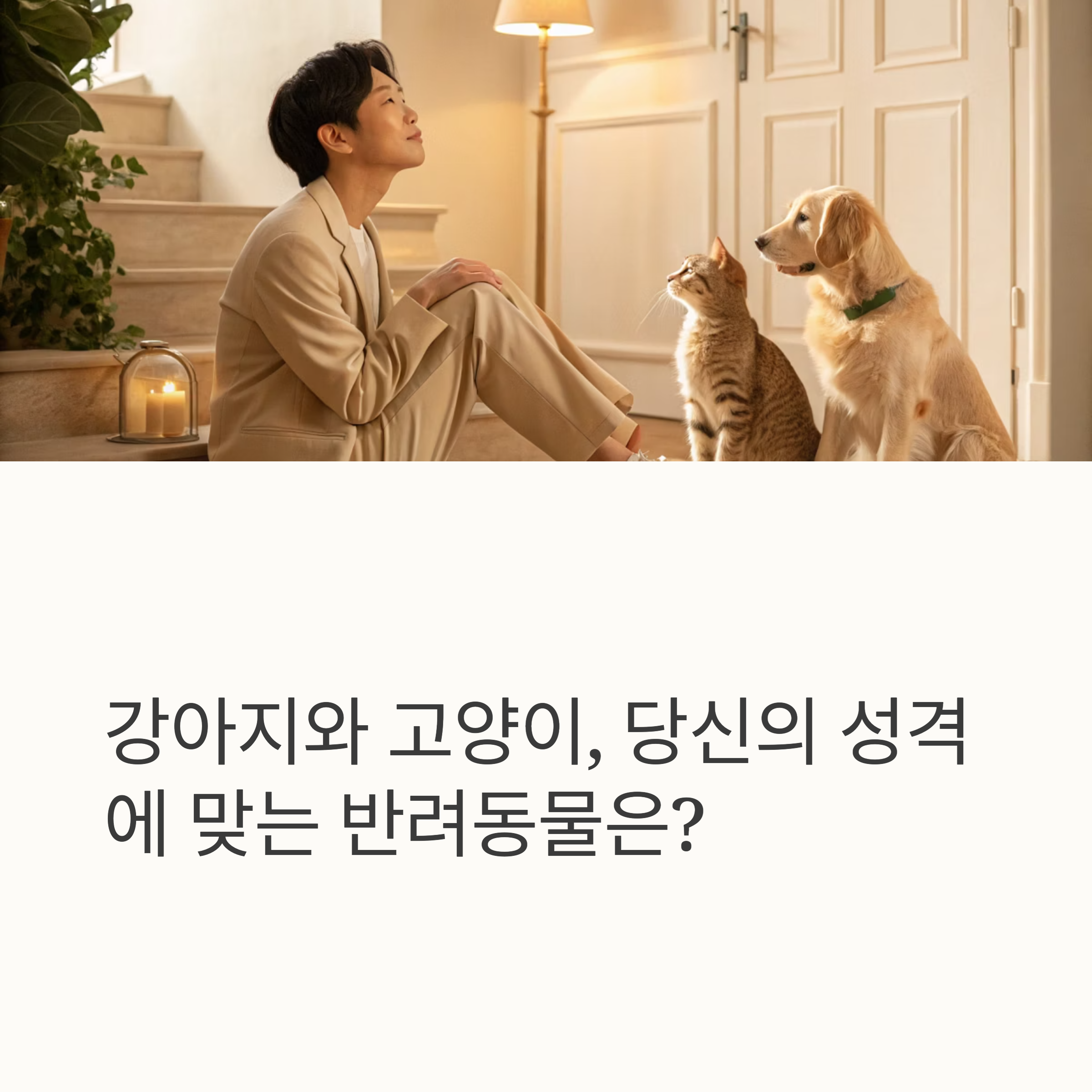 강아지와 고양이, 당신의 성격에 맞는 반려동물은?