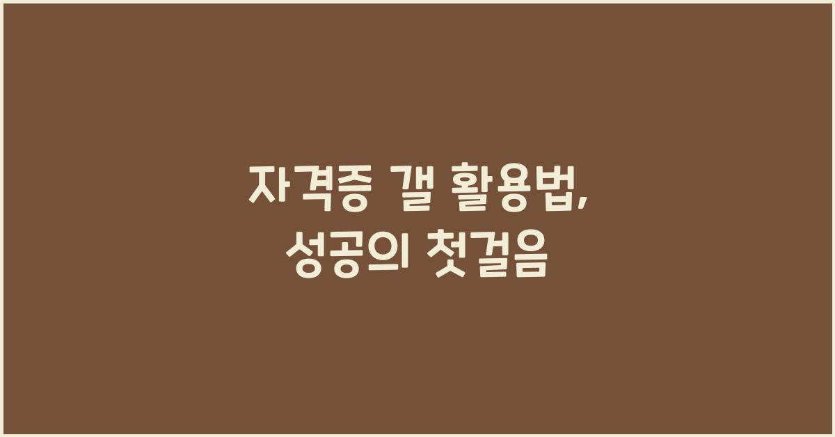 자격증 갤