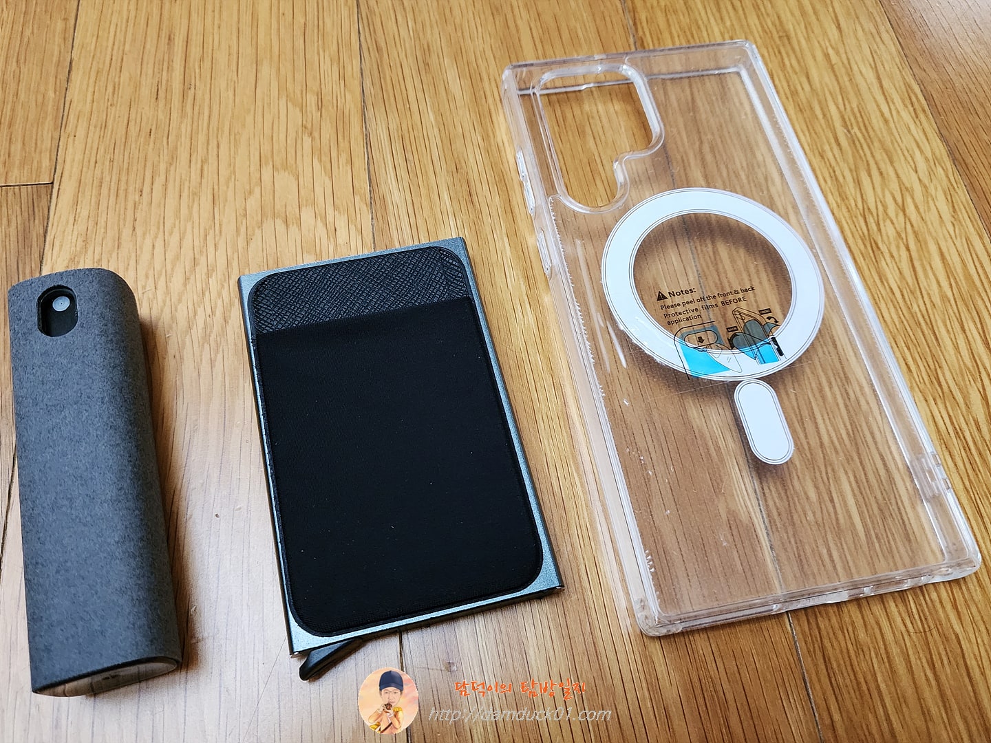 2 In 1 휴대폰 스크린 클리너 스프레이, 맥세이프 갤럭시 케이스, 팝업 카드 지갑