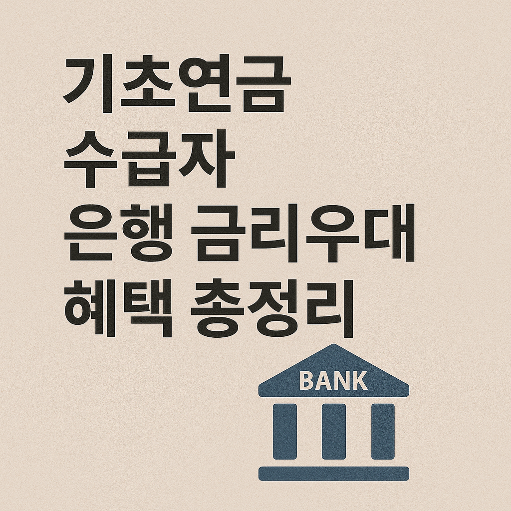 기초연금 수급자 은행 금리우대 혜택 총정리
