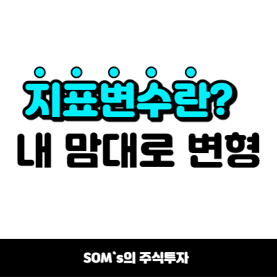 수식관리자 지표변수 공부하기 - 나만의 지표
