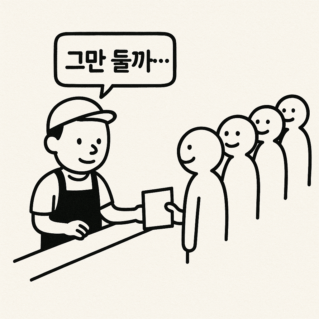 자바스크립트 싱글 스레드를 카페의 한 명 바리스타에 비유한 그림