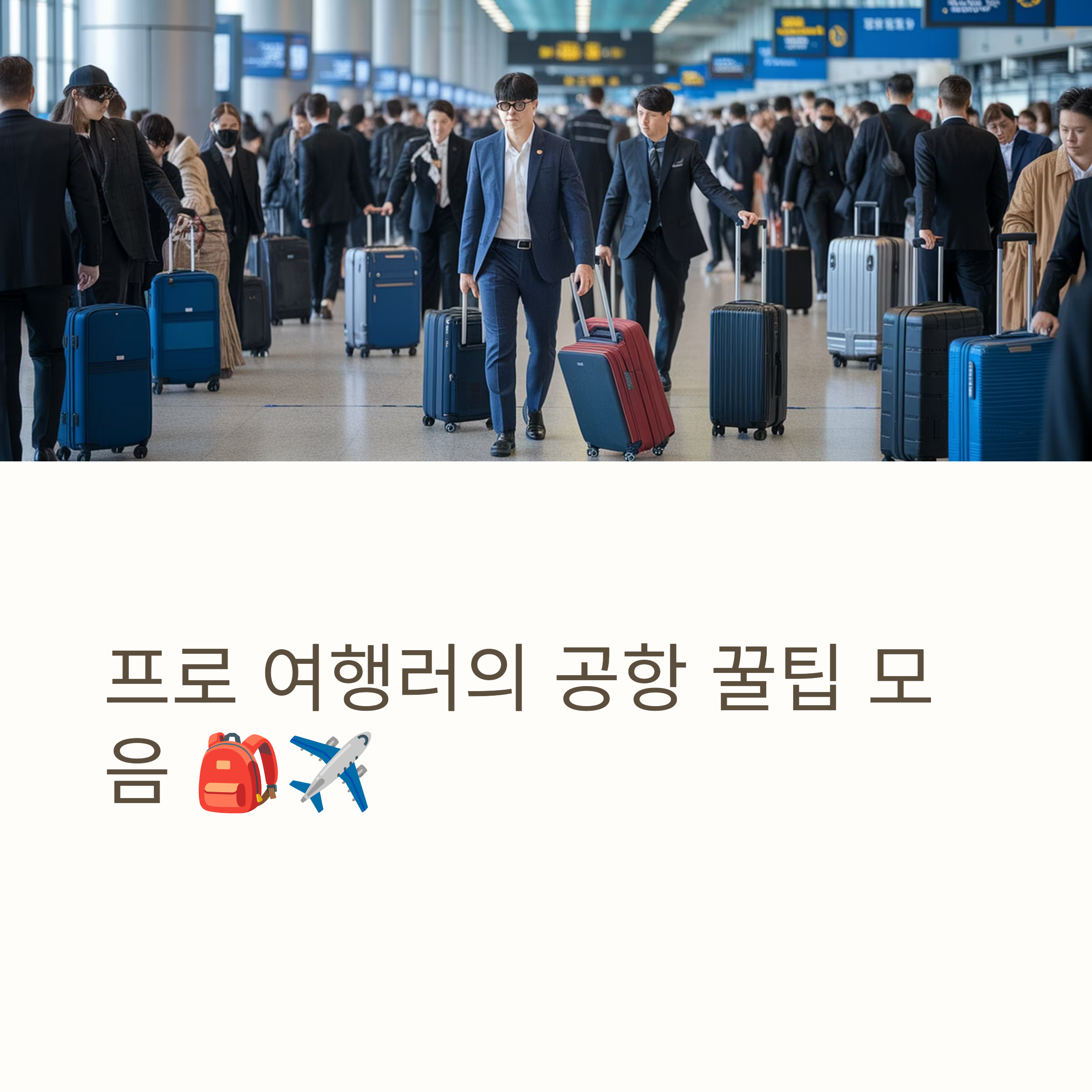 프로 여행러의 공항 꿀팁 모음
