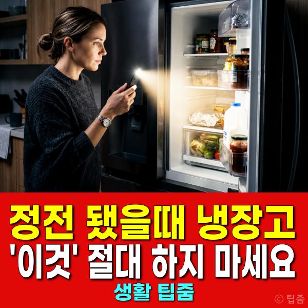 전기 나갔을때 정전 됐을때 냉장고 전원